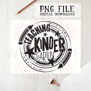 Teacher PNG file | sublimation design | back to school | printable design | digital download | school clipart | kindergarten