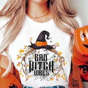 Bad Witch Vibes PNG file for sublimation printing, DTG printing, Sublimation design download, Halloween PNG, Halloween clipart, Witch png