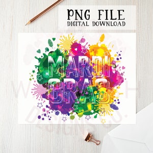 Mardi Gras PNG file for sublimation printing, Mardi Gras clipart, Mardi Gras t-shirt, t-shirt designs, Sublimation designs, DTG printing