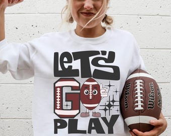 Let's go play Football SVG Cutting file,  Football SVG, Football PNG, Football t-shirts, Sublimation designs, png files, Football clipart