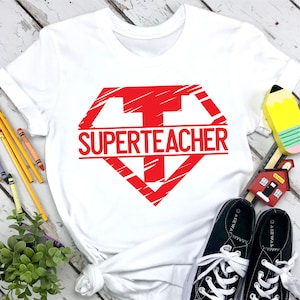 Superteacher SVG, teacher svg, school svg, teacher gift svg, t-shirt designs, school clipart, digital downloads, PNG files, Sublimation file
