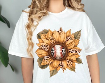 Baseball sunflower PNG file, sublimation design, t-shirt design, PNG file, Baseball PNG, Baseball t-shirt, Sports clipart, digital download