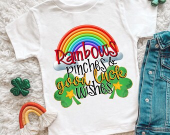 Rainbow PNG, sublimation designs, Shamrock png, t-shirt designs, Clover t-shirts, St. Patrick's Day PNG, PNG files, Rainbow pinches png