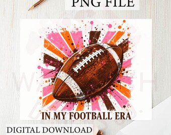 Retro American Football PNG – Sports Sublimation Design Download (Digital) - In my Football Era
