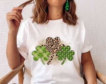 St. Patrick's Day Clover PNG, T-Shirt Design (Digital Download)