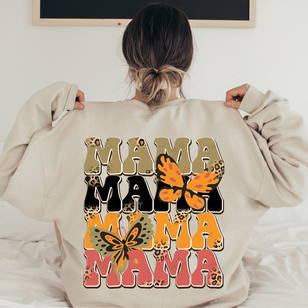 Mama With Butterflys PNG File Sublimation Designs T-shirt - Etsy