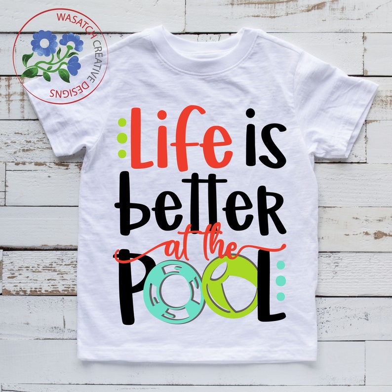 Life is Better at the Pool SVG Cutting File DXF Eps and Png Etsy