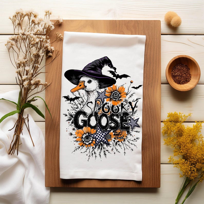 Spooky Goose Halloween PNG, Sublimation Clipart, T-Shirt Design (Digital Download) image 3