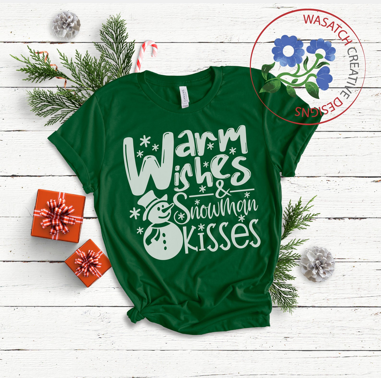 Christmas SVG Warm Wishes and Snowman Kisses SVG DXF Eps Etsy