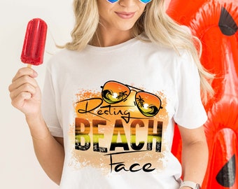 Resting beach face PNG file for sublimation printing, sublimation design, Beach png, Summer png, sublimation printing, Summer clipart