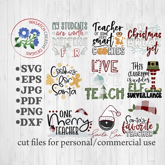 Download Teacher Christmas Gift Svg Bundle Teacher Svg School Svg Etsy