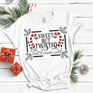 Sweet but twisted SVG - Christmas svg - SVG DXF Eps Png Jpg Digital file for Commercial and Personal use - Candy Cane svg -  t-shirts