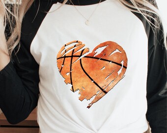 Corazón de baloncesto png, Diseño de sublimación, Baloncesto PNG, Camiseta de baloncesto, Mamá de baloncesto PNG, Diseño de sublimación de baloncesto, Deportes PNG