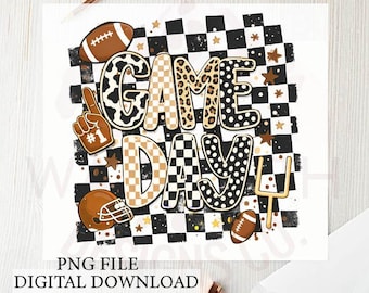 Football Game Day PNG, Sublimation Design (Digital Download), DTF, Sports, Clipart, Football mom