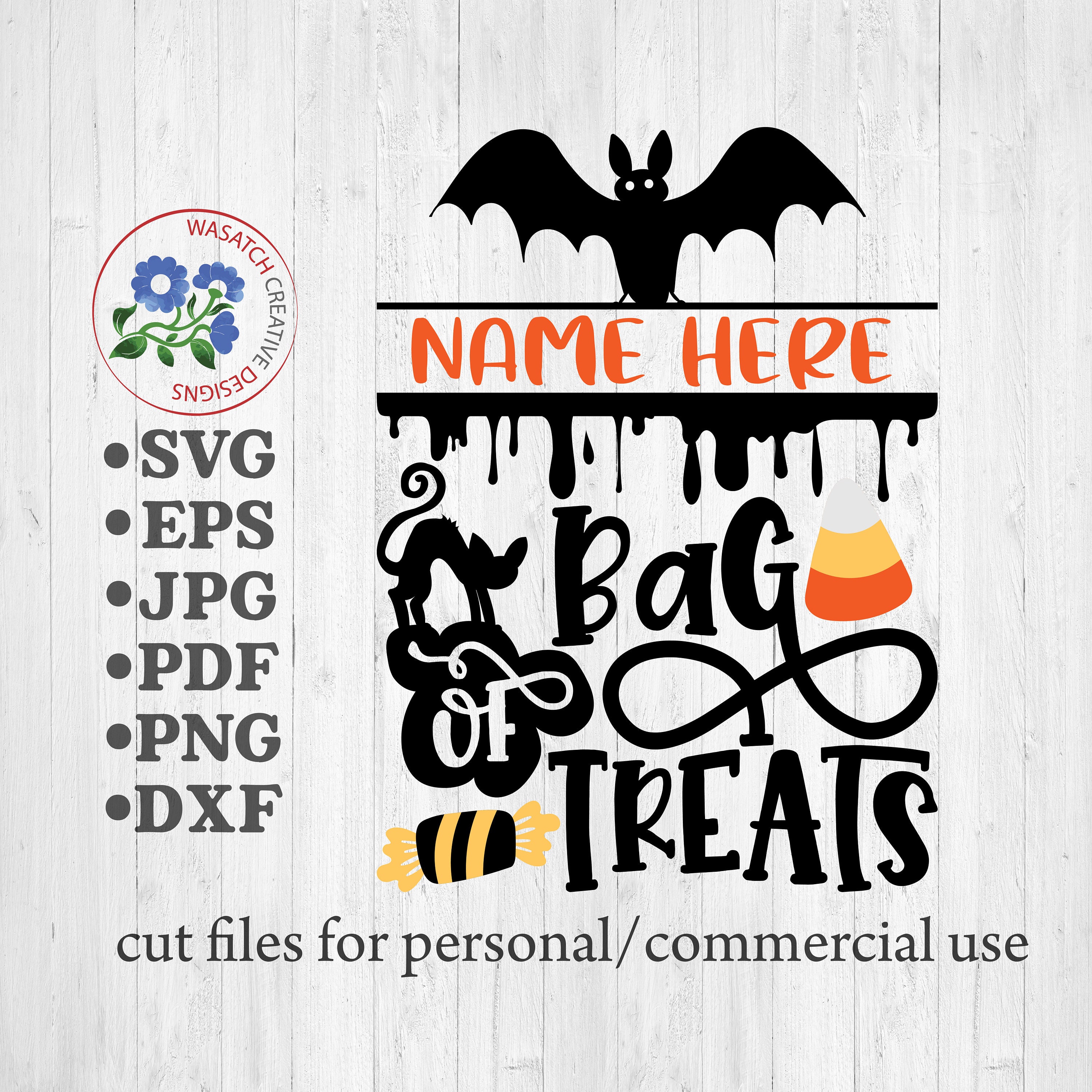 Trick or treat bag SVG, SVG files,Halloween SVG, Cricut files, Silhouette files, png files, Halloween t-shirts, Kids Halloween treat bags