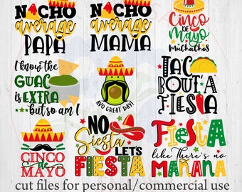 Cinco de Mayo bundle svg, dxf, fcm, eps, and png,  Cinco de Mayo svg, Fiesta SVG, Instant Download, t-shirt designs, Cinco de Mayo PNG, PNG