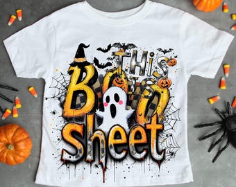 This is BOO sheet PNG file, sublimation design, PNG files, Halloween clipart, digital download, dtg, printing, t-shirt design, graphic tee