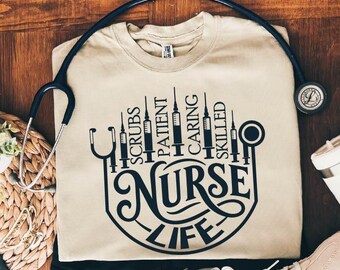 Nurse Life SVG cutting files, silhouette, cricut, Nurse PNG, Nurse clipart, Nurse graphic tee, digital download