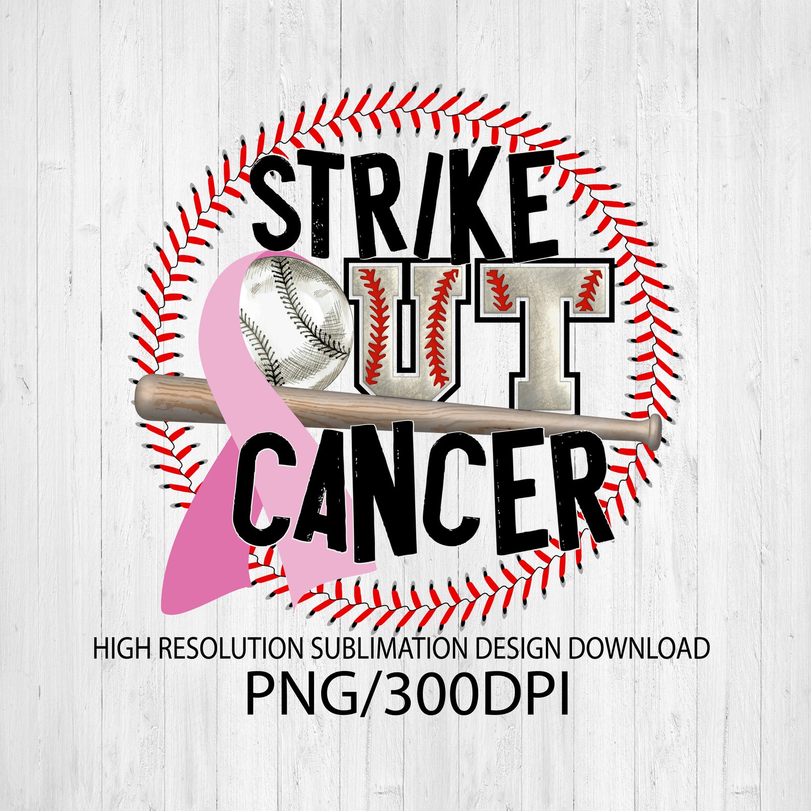 Strikeout Cancer Sublimation Background PNG File Sublimation - Etsy