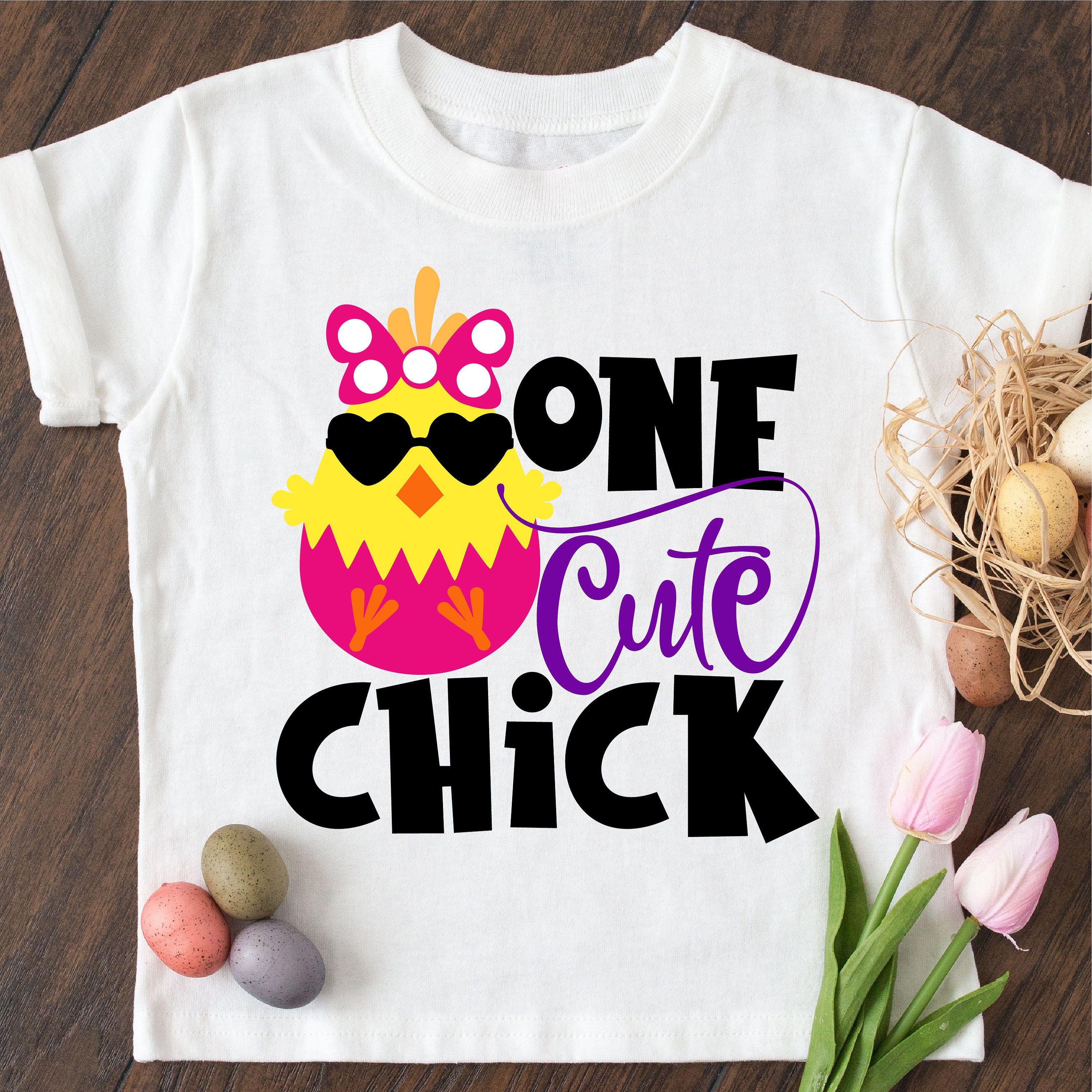 One cute chick Easter svg Easter svg Files Easter svg Kids Etsy
