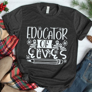 Erzieher der Elfen Svg, Weihnachten Svg Designs, Weihnachten Clipart, Cricut Designs, PNG Dateien, Silhouette Dateien, Sublimation Designs, Lehrer