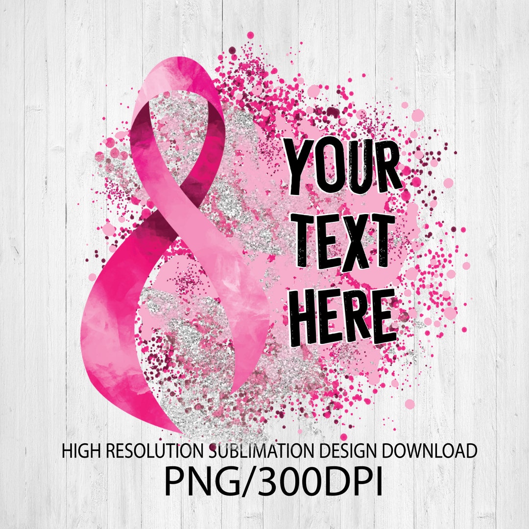 Breast Cancer Glitter Sublimation Background PNG File,sublimation