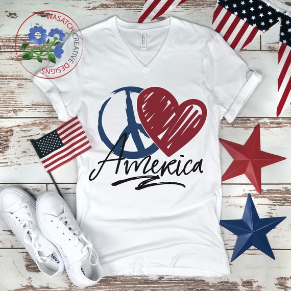 Free Free 205 Peace Love America Svg SVG PNG EPS DXF File