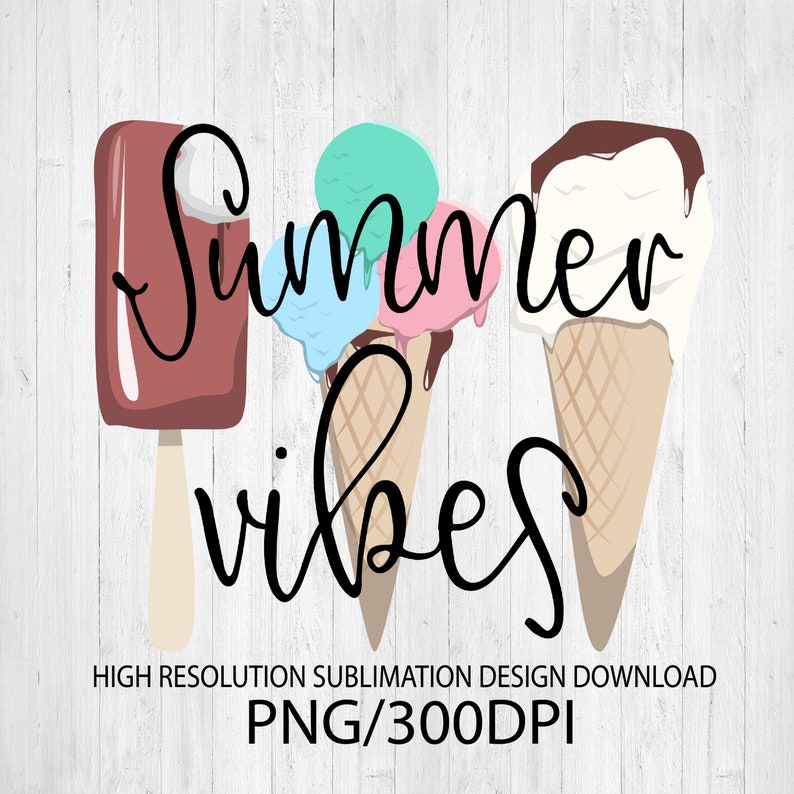 Download Summer Vibes PNG file for sublimation DTG printing | Etsy