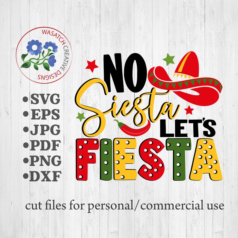 Download No siesta let's Fiesta svg Cinco de Mayo svg Mexican | Etsy