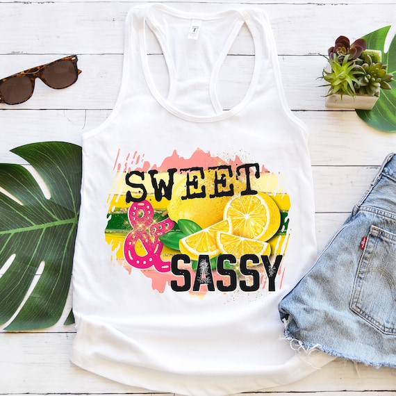 Sweet and sassy PNG file for sublimation, DTG printing, watercolor PNG, Lemons t-shirt, t-shirt designs, digital downloads, Lemons png