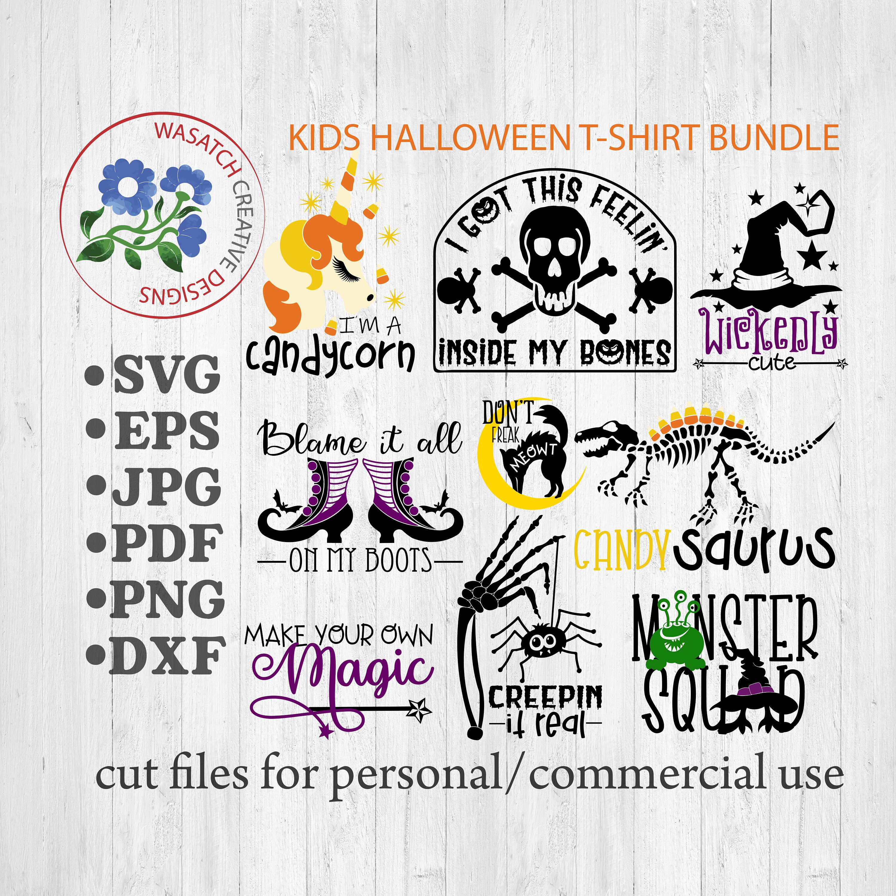 Download Kids Halloween T Shirt Svg Bundle Halloween Svg Cut File Etsy