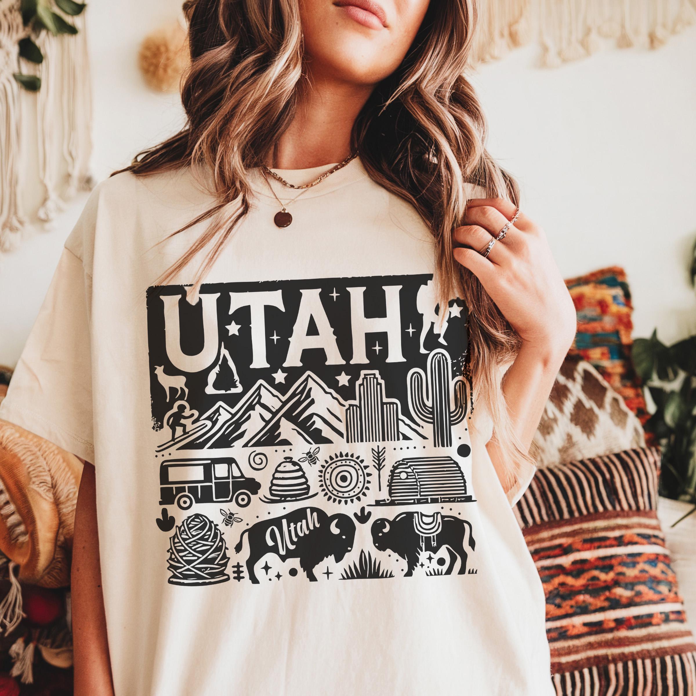 UTAH PNG file for sublimation printing, sublimation designs, State PNG, State graphic tees, t-shirt designs, Sublimation prints, Utah design
