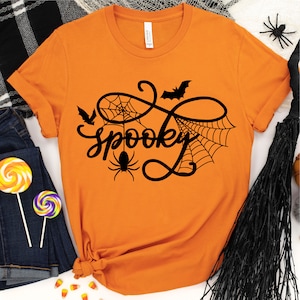 Spooky SVG, fichiers SVG, Halloween SVG, fichiers Cricut, fichiers Silhouette, fichiers png, conceptions sublimation, t-shirts d’Halloween, Halloween png