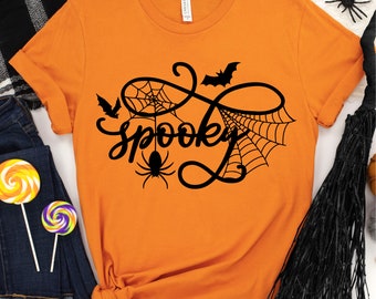 Spooky SVG, SVG files,Halloween SVG, Cricut files, Silhouette files, png files, sublimation designs, Halloween t-shirts, Halloween png