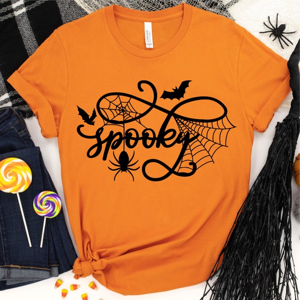 Spooky SVG, SVG files,Halloween SVG, Cricut files, Silhouette files, png files, sublimation designs, Halloween t-shirts, Halloween png