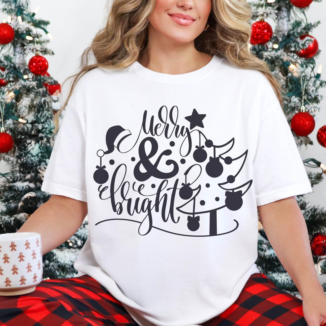 Merry and Bright SVG Cutting File | Christmas Svg | Christmas PNG | Png ...