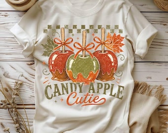 Candy Apple Cutie PNG – Fall Sublimation Design Download (Instant Download) - Thanksgiving - Autumn - Graphic Tee Designs