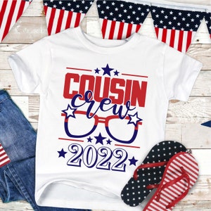 Cousin Crew SVG cutting file, 4th of July SVG, silhouette, cricut, PNG files, patriotic png, patriotic svg, sublimation designs, digital