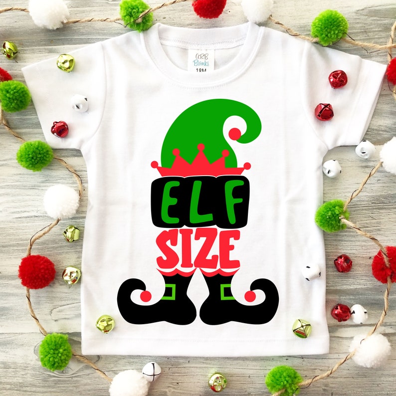 Elf size SVG cutting fileChristmas SVG Christmas tshirt | Etsy