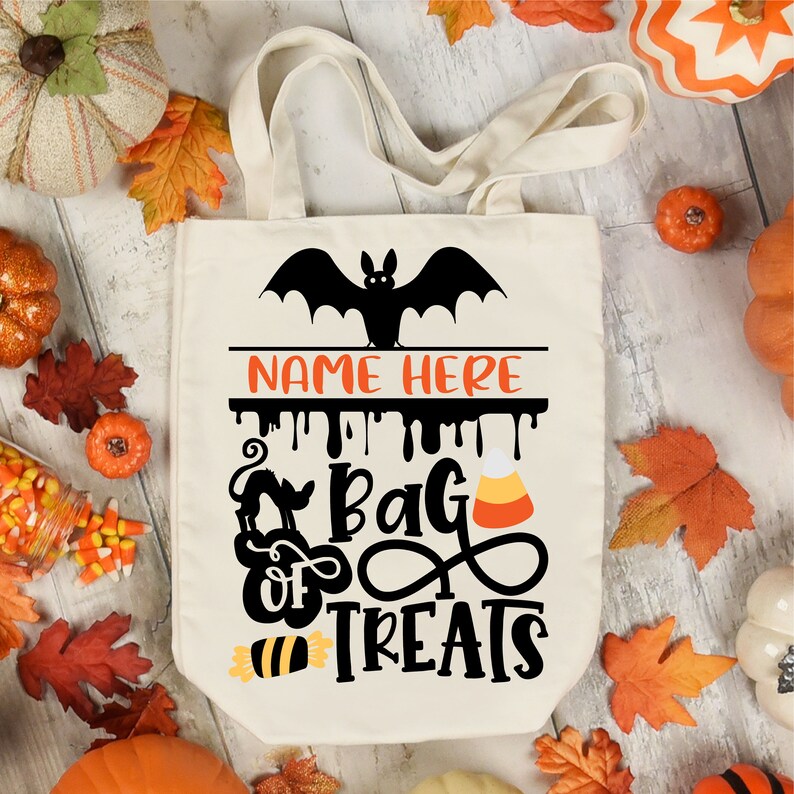 Trick or Treat Bag SVG SVG Fileshalloween SVG Cricut Files - Etsy