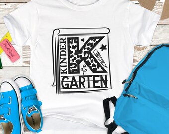 Kindergarten SVG cutting file, Back to school, kindergarten svg, school svg, teacher svg, school tshirt designs, Kindergarten PNG