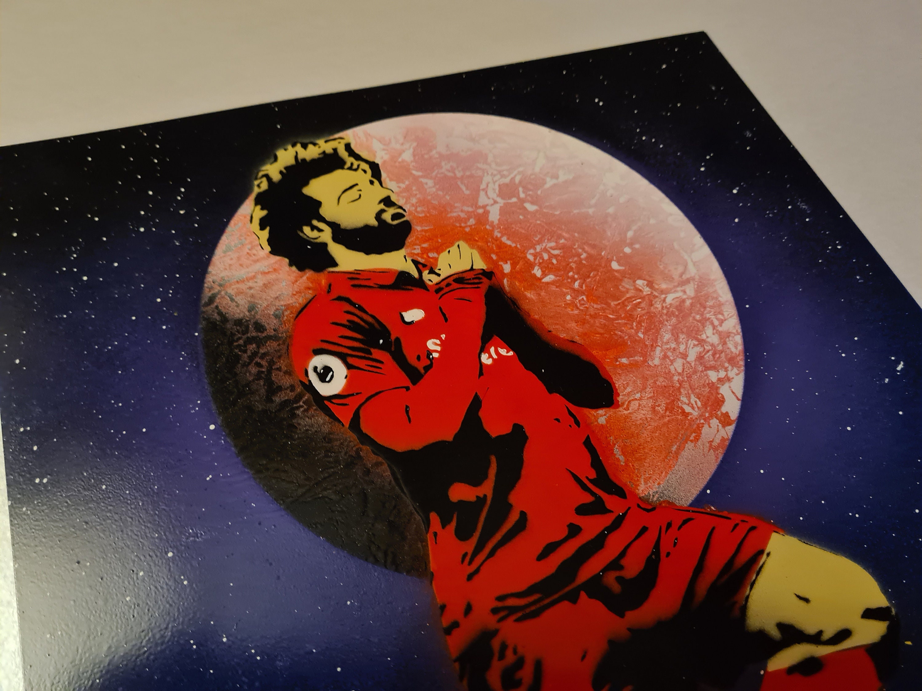 Mo Salah Liverpool LFC Spray Art Painting A3 - Etsy España