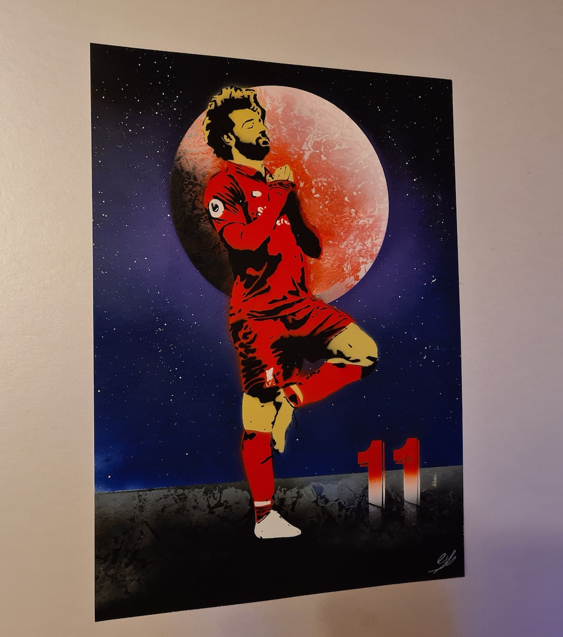 Mo Salah Liverpool LFC Spray Art Painting A3 - Etsy France