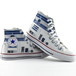 Custom Painted Converse Inspired by the Star Wars Saga Etsy