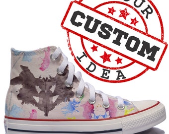 Kids High top Custom Converse - Custom made shoes personalized with the image you want gift sneakers