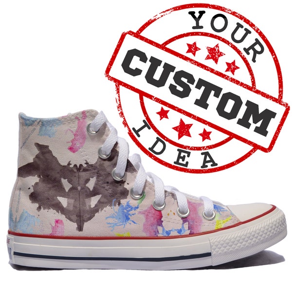 Kids High top Custom Converse - Custom made shoes personalized with the image you want gift sneakers