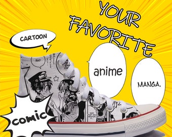 Custom Anime Converse Sneakers: Personalized Comic Book Shoes