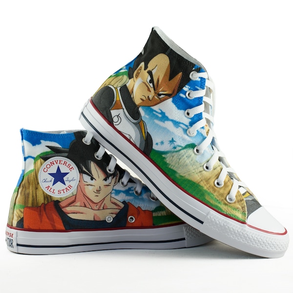 Op maat geschilderde Dragon Ball Converse gepersonaliseerde schoenen fanart geïnspireerd converse sneakers cadeau