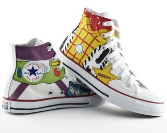 Toy Story Fan Art Custom Converse: Buzz Lightyear Woody Inspired