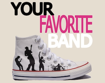 Your favorite band custom converse your band custom shoes music group custom sneakers personalized with the image you want